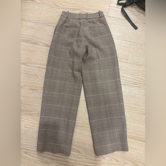 Aritzia Plaid Brown Trousers - Picture 5 of 5